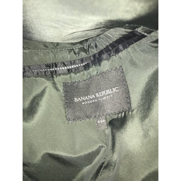 Banana Republic Mens Green Blazer/Field Jacket W/Hood Vest - Picture 3 of 12
